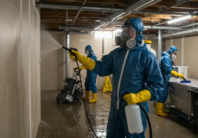 Basement Sanitization and Antimicrobial Treatment process in Celina, TX