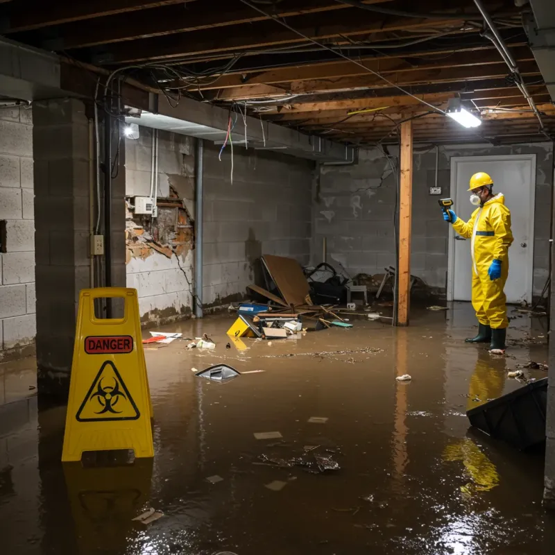 Flooded Basement Electrical Hazard in Celina, TX Property